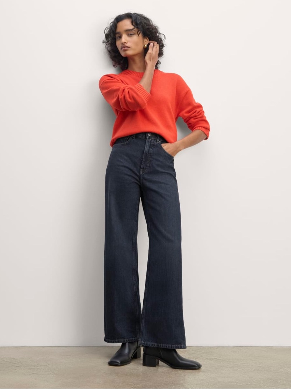 Everlane The Way-High Sailor Jean | Dark Indigo | 29.5"